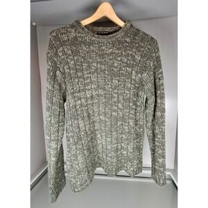 Vintage 90s Pure & Simple P&S Chunky Knit Sweater Mens M Gray Acrylic Korea